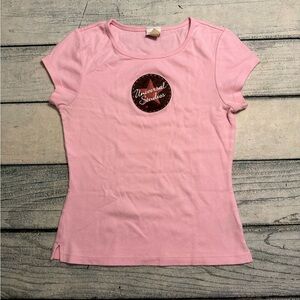 Universal Studios Orlando pink 90’s fitted baby short sleeve tee. L